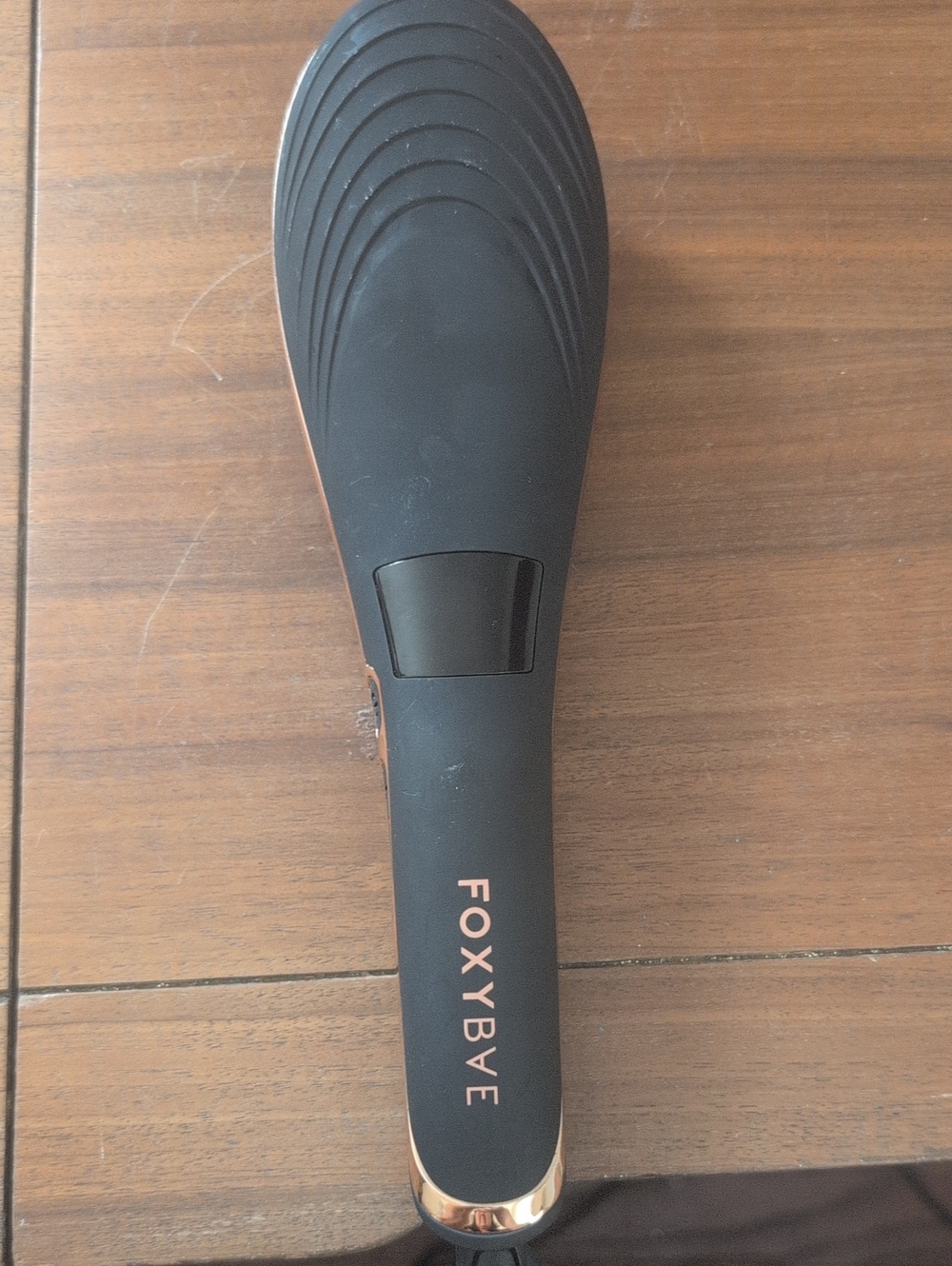 FOXYBAE Black Hair Brush with Rose Gold Trim
